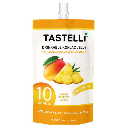 Tastelli Collagen Konjac Jelly Case (150 ml x 10 packs) - Mango Pineapple Flavor - Tastelli Konjac Jelly