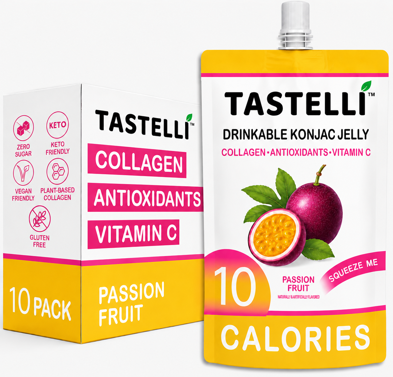 Tastelli Collagen Konjac Jelly Case - Passion Fruit Flavor (150 ml)