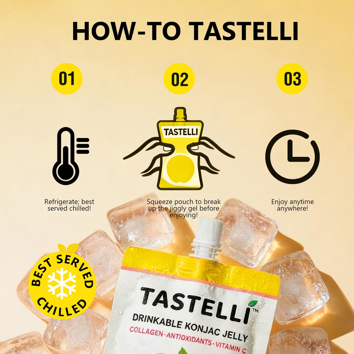 Tastelli Collagen Konjac Jelly Case - Passion Fruit Flavor (150 ml)