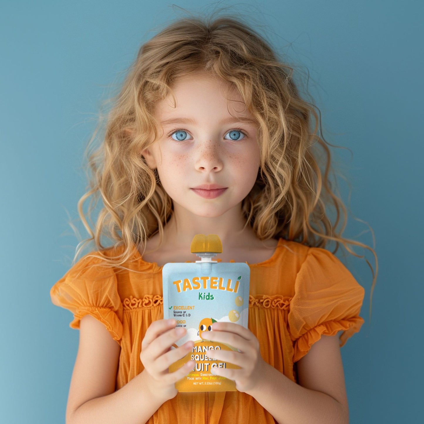 Tastelli Kids Squeezy Fruit Gel Mango - 20 CT