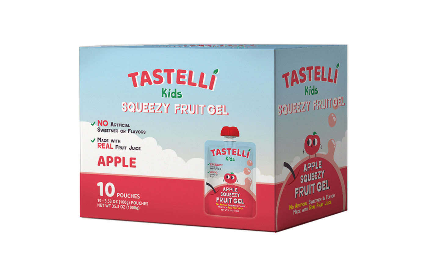 Tastelli Kids Squeezy Fruit Gel Apple - 10 CT