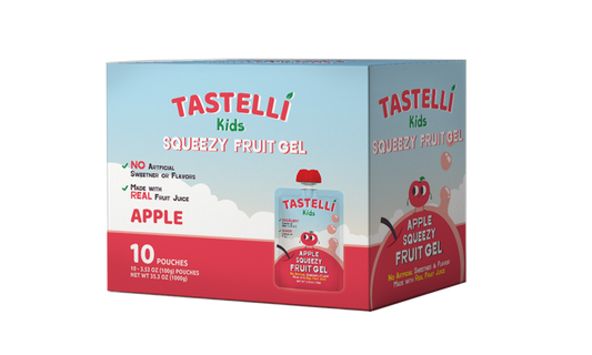 Tastelli Kids Squeezy Fruit Gel Apple - 10 CT