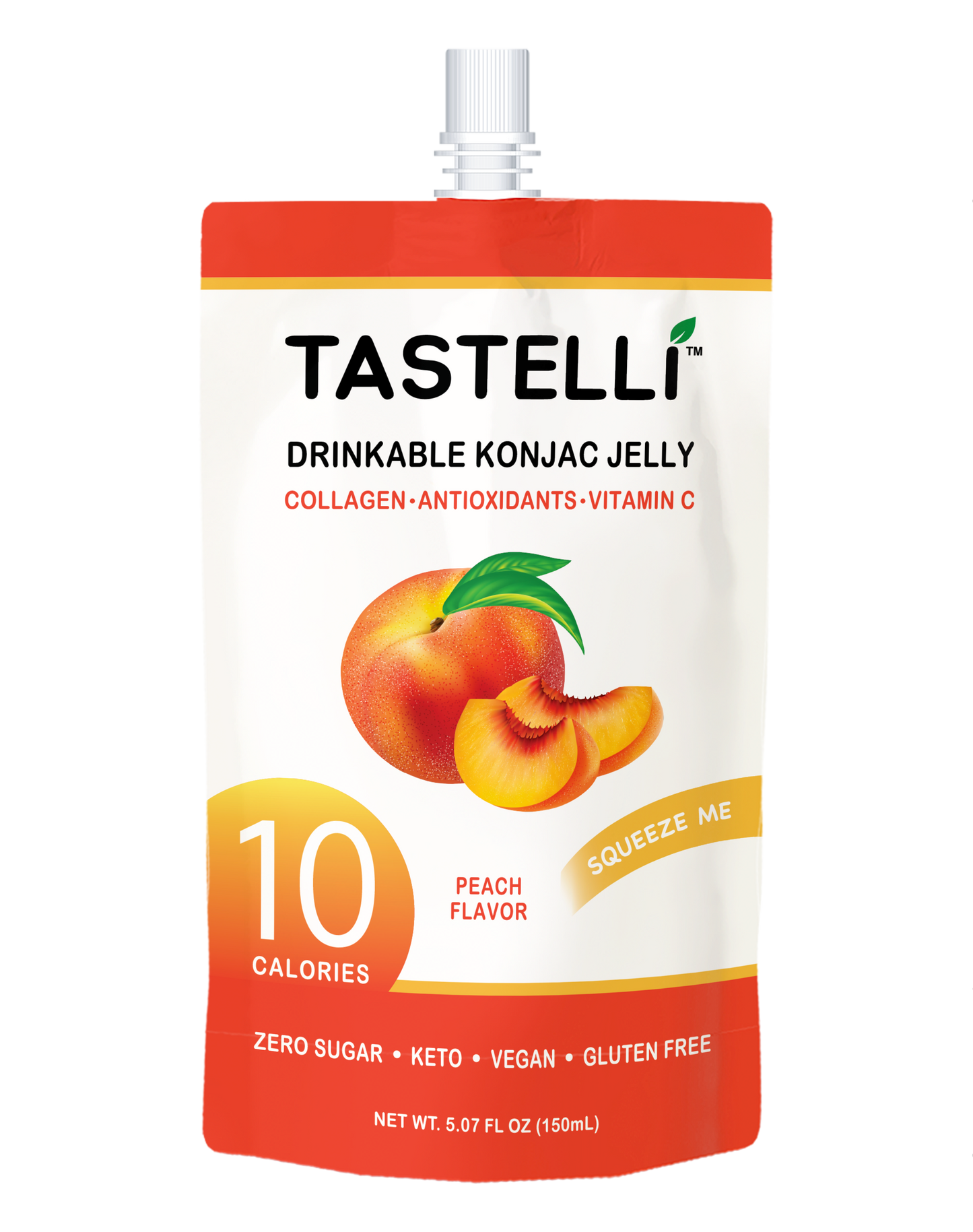 Tastelli Collagen Konjac Jelly Case (150 ml x 20 packs) - Peach Flavor