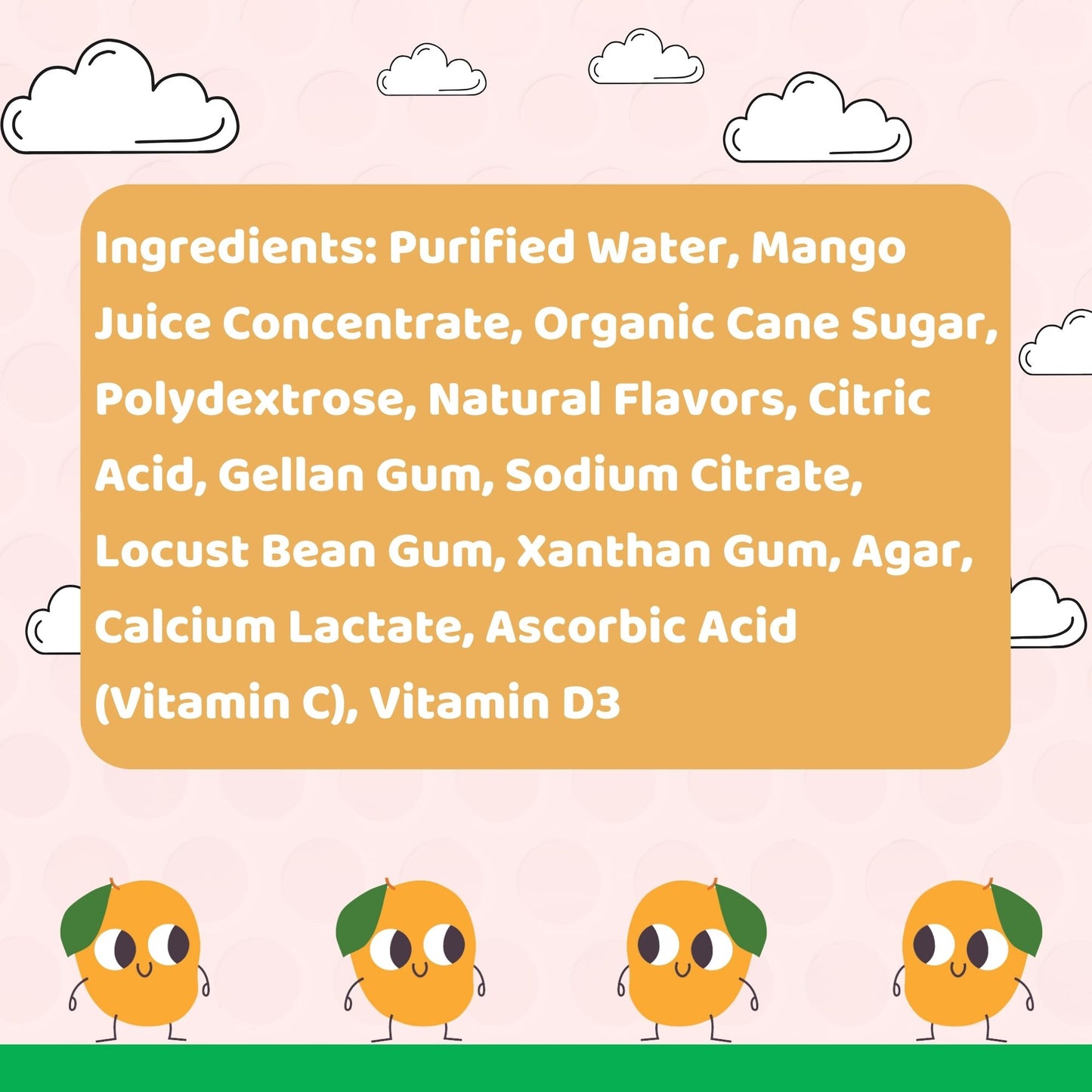 Tastelli Kids Squeezy Fruit Gel Mango - 20 CT