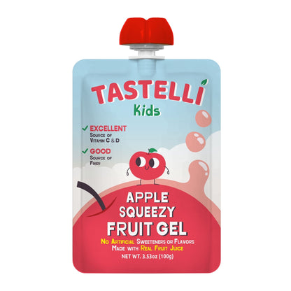 Tastelli Kids Squeezy Fruit Gel Apple - 10 CT