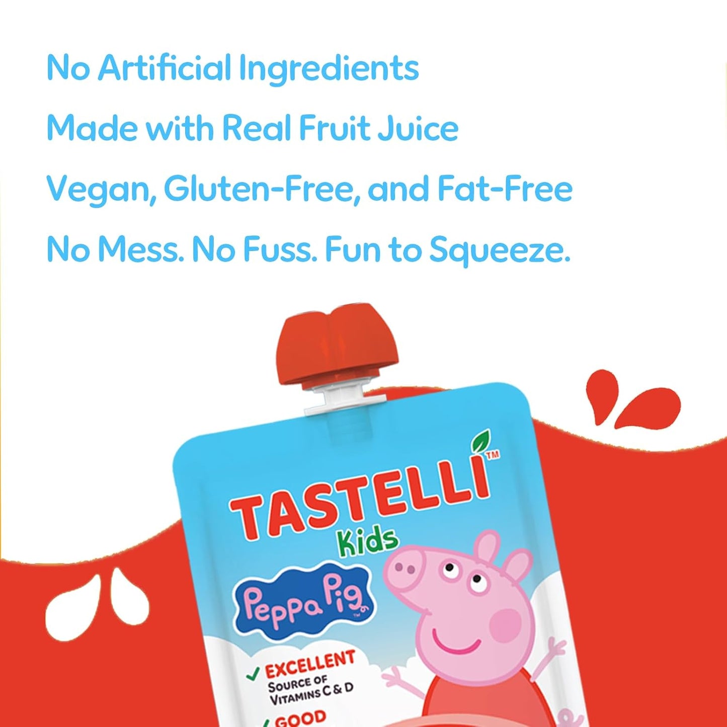 Tastelli Kids Peppa Pig Squeezy Fruit Gel