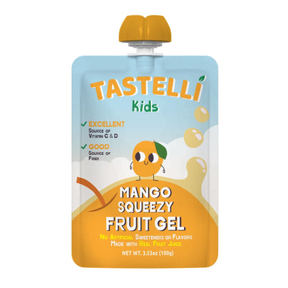 Tastelli Kids Squeezy Fruit Gel Mango - 20 CT