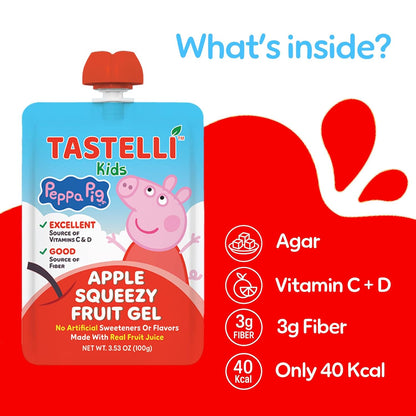 Tastelli Kids Peppa Pig Squeezy Fruit Gel