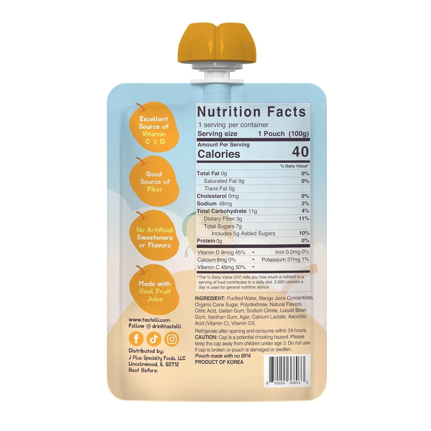 Tastelli Kids Peppa Pig Squeezy Fruit Gel