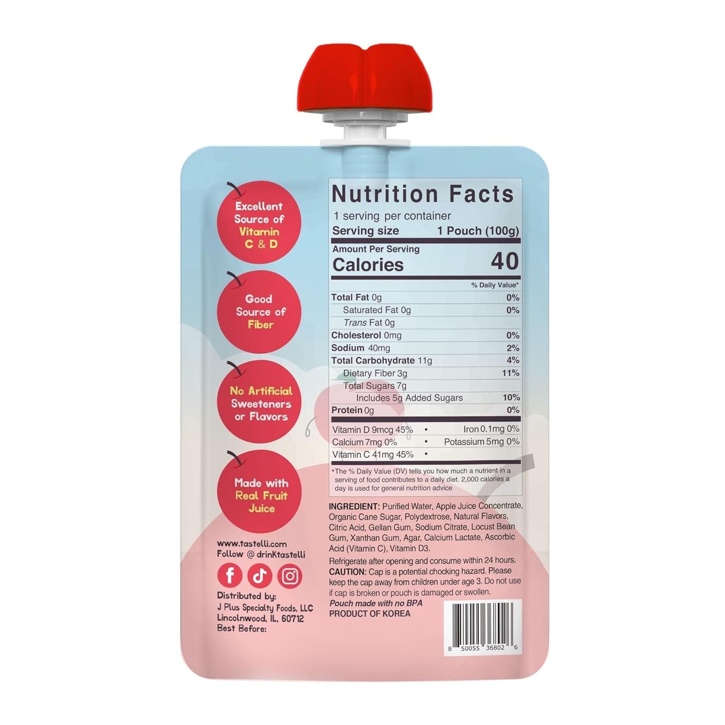 Tastelli Kids Peppa Pig Squeezy Fruit Gel