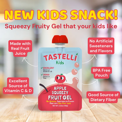 Tastelli Kids Squeezy Fruit Gel Apple - 10 CT