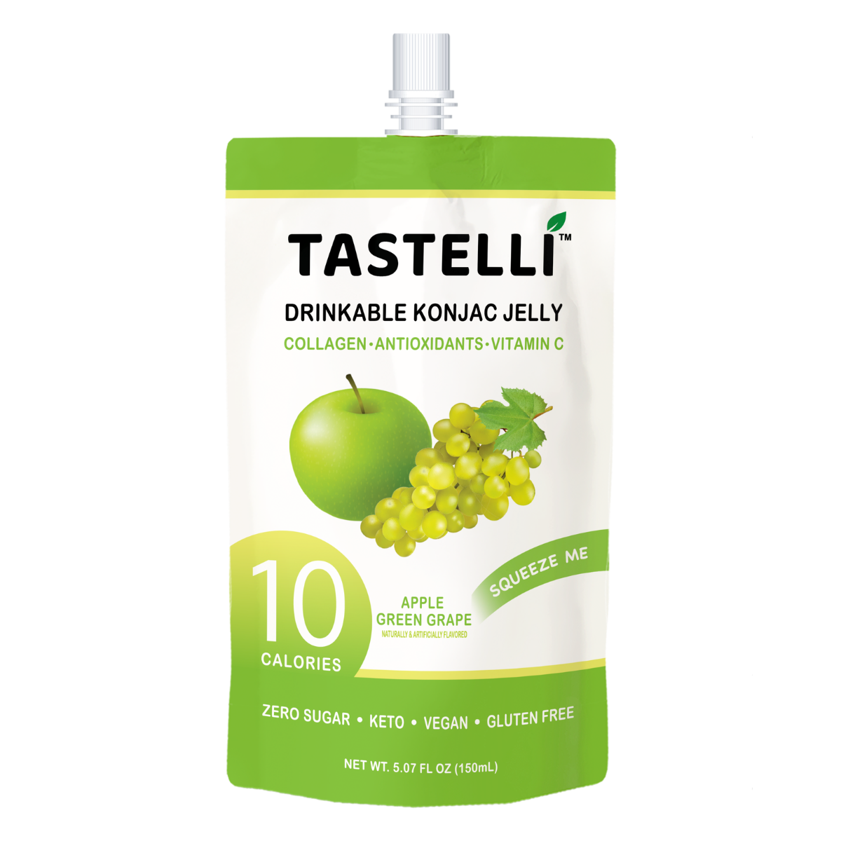 Tastelli Collagen Konjac Jelly Case - Apple Green Grape Flavor (150 ml)
