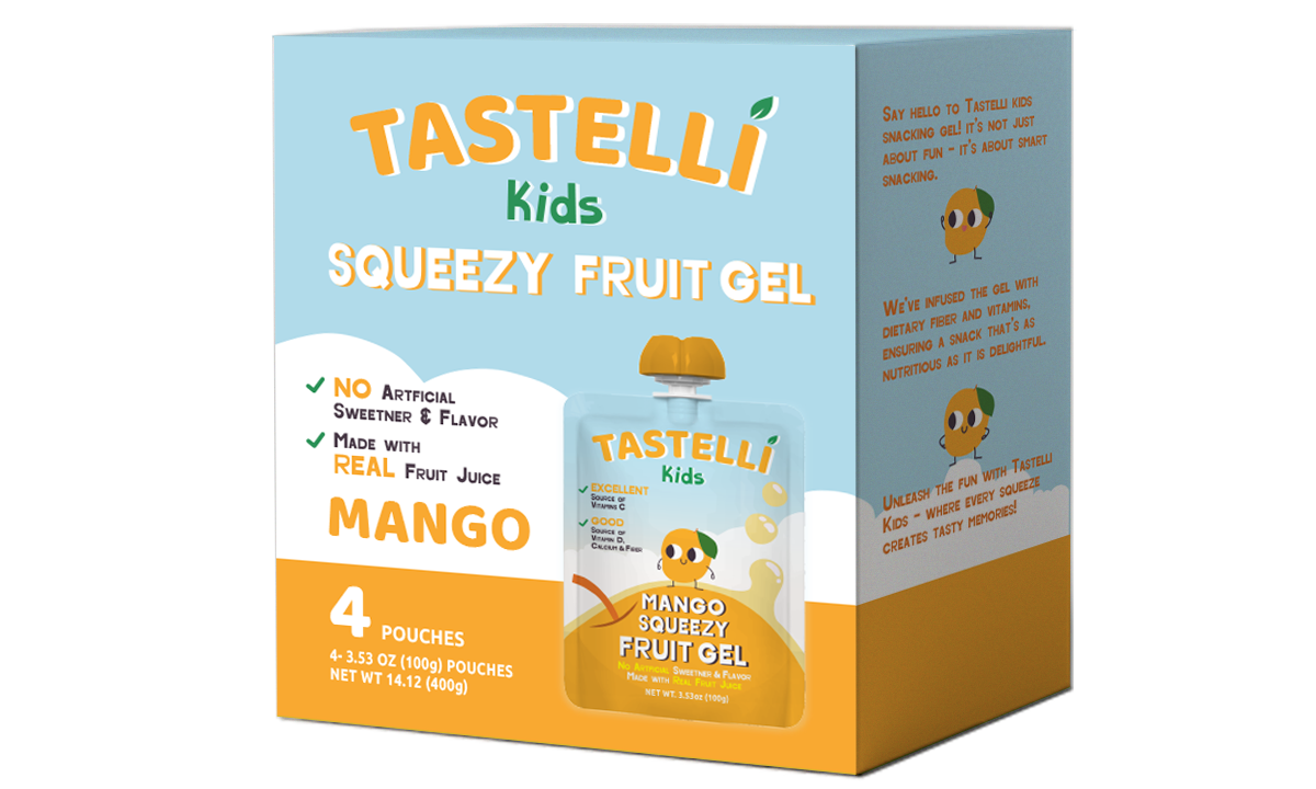 Tastelli Kids Squeezy Fruit Gel (MANGO) - 24 CT