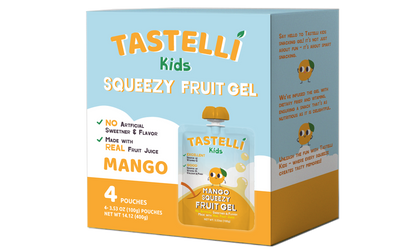 Tastelli Kids Squeezy Fruit Gel (MANGO) - 24 CT