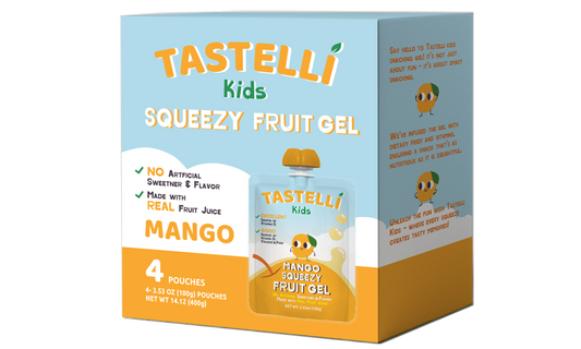 Tastelli Kids Squeezy Fruit Gel (MANGO) - 24 CT