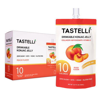 Tastelli Collagen Konjac Jelly Case (150 ml x 10 packs) - Peach Flavor - Tastelli Konjac Jelly