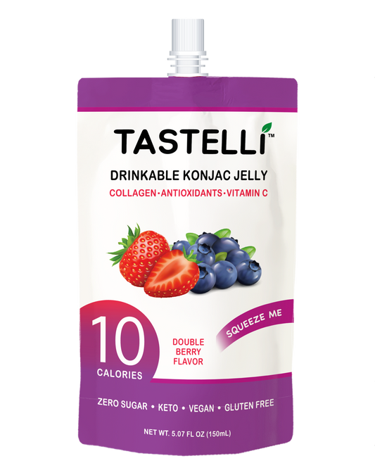 Tastelli Collagen Konjac Jelly Case (150 ml x 10 packs) - Double Berry Flavor - Tastelli Konjac Jelly