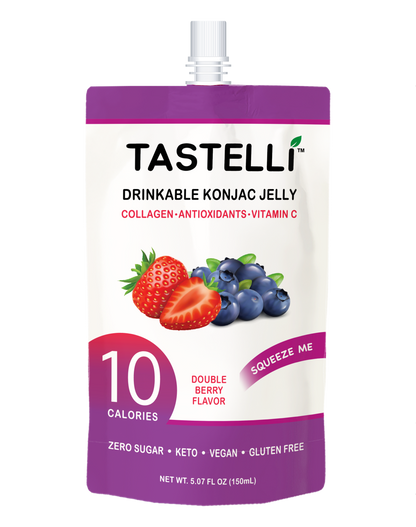 Tastelli Collagen Konjac Jelly Case (150 ml x 10 packs) - Double Berry Flavor - Tastelli Konjac Jelly