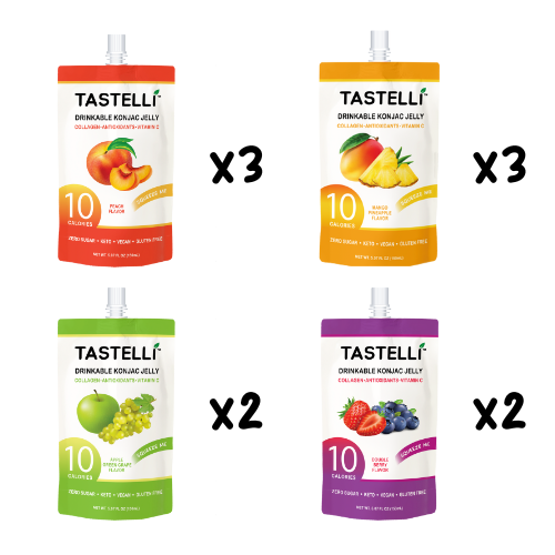 Tastelli Collagen Konjac Jelly Case (150 ml x 10 packs) - Variety Pack - Tastelli Konjac Jelly